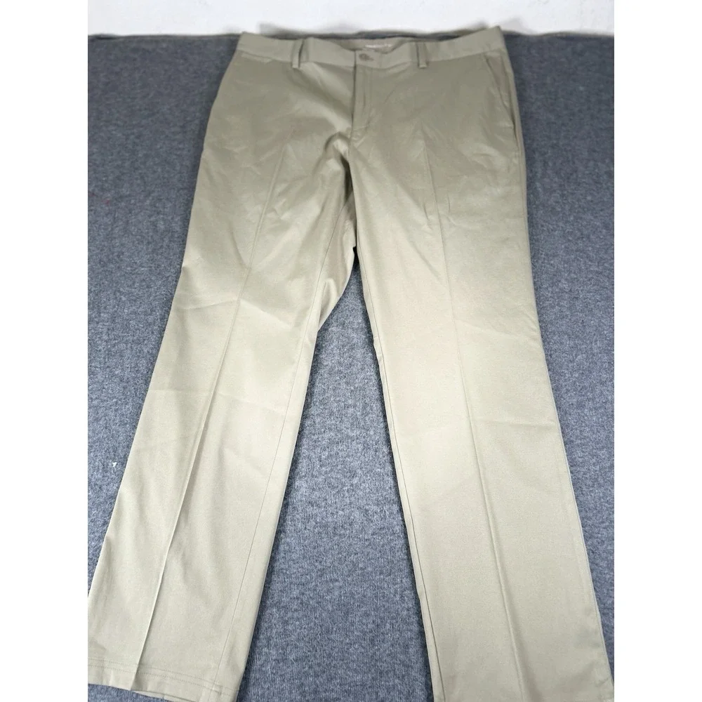 NEW Nike Golf Men's 38x32 Beige Khaki Flat Standard Fit Front Dri Fit Pants